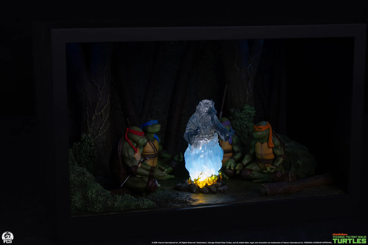 PCS - TEENAGE MUTANT NINJA TURTLES TEENAGE MUTANT NINJA TURTLES MOVIE MOMENTS SPLINTER'S SPIRIT MINI SCALE DIORAMA STATUA 35,6 × 22,9 × 22,9 cm