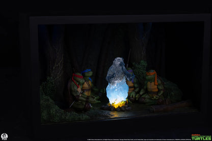 PCS - TEENAGE MUTANT NINJA TURTLES TEENAGE MUTANT NINJA TURTLES MOVIE MOMENTS SPLINTER'S SPIRIT MINI SCALE DIORAMA STATUA 35,6 × 22,9 × 22,9 cm