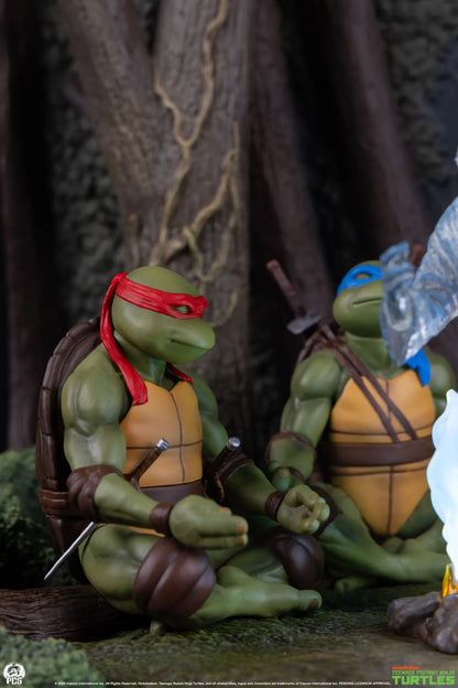 PCS - TEENAGE MUTANT NINJA TURTLES TEENAGE MUTANT NINJA TURTLES MOVIE MOMENTS SPLINTER'S SPIRIT MINI SCALE DIORAMA STATUA 35,6 × 22,9 × 22,9 cm