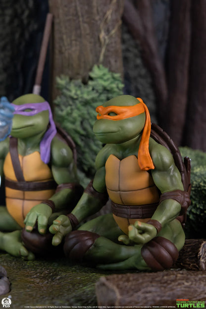 PCS - TEENAGE MUTANT NINJA TURTLES TEENAGE MUTANT NINJA TURTLES MOVIE MOMENTS SPLINTER'S SPIRIT MINI SCALE DIORAMA STATUA 35,6 × 22,9 × 22,9 cm