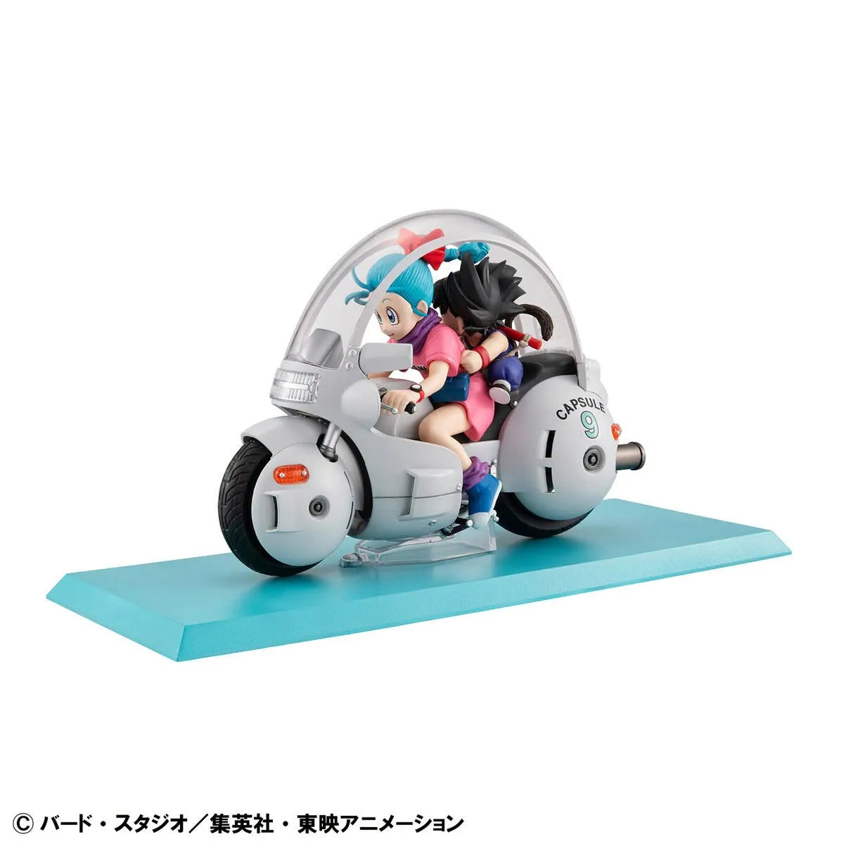 MEGAHOUSE SON GOKU & BULMA & TOP - DRAGON BALL DESK REAL MCCOY 06 & LIMITED ED REPEAT STATUA 14 cm