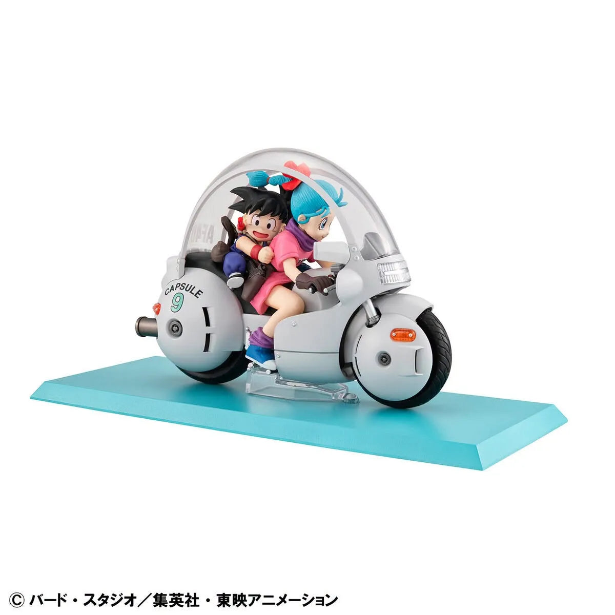 MEGAHOUSE SON GOKU & BULMA & TOP - DRAGON BALL DESK REAL MCCOY 06 & LIMITED ED REPEAT STATUA 14 cm