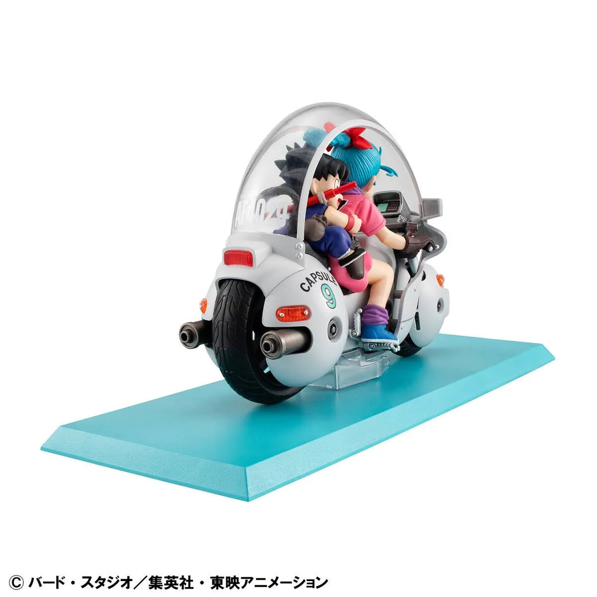 MEGAHOUSE SON GOKU & BULMA & TOP - DRAGON BALL DESK REAL MCCOY 06 & LIMITED ED REPEAT STATUA 14 cm