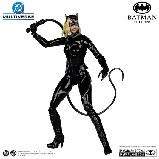 MCFARLANE TOYS 25 BATMAN & CATWOMAN - DC THEATRICAL DLX 7INCH WV5 BATTLE DAMAGED ( RETURNS) ACTION FIGURE 17 cm