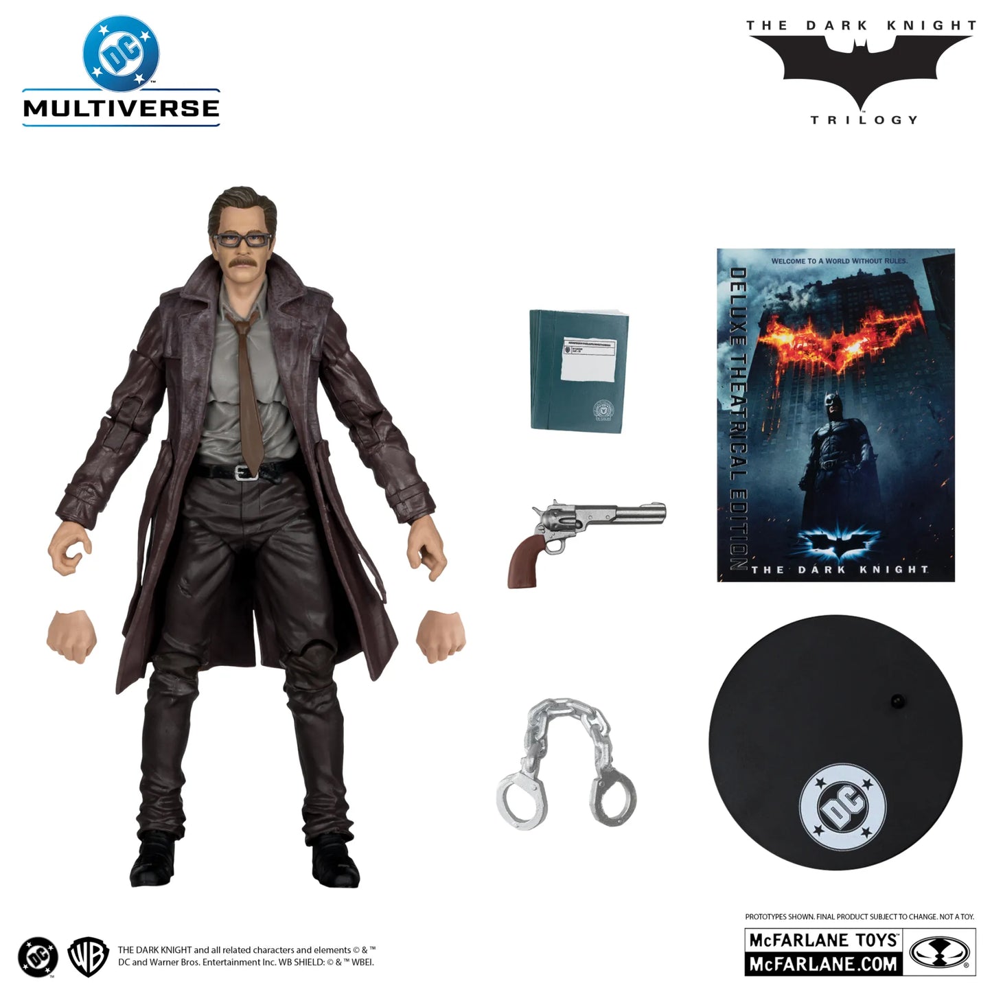 MCFARLANE TOYS 25 - DC THEATRICAL DLX 7INCH WV5 COMMISSIONER GORDON DARK KNIGHT ACTION FIGURE 17 cm