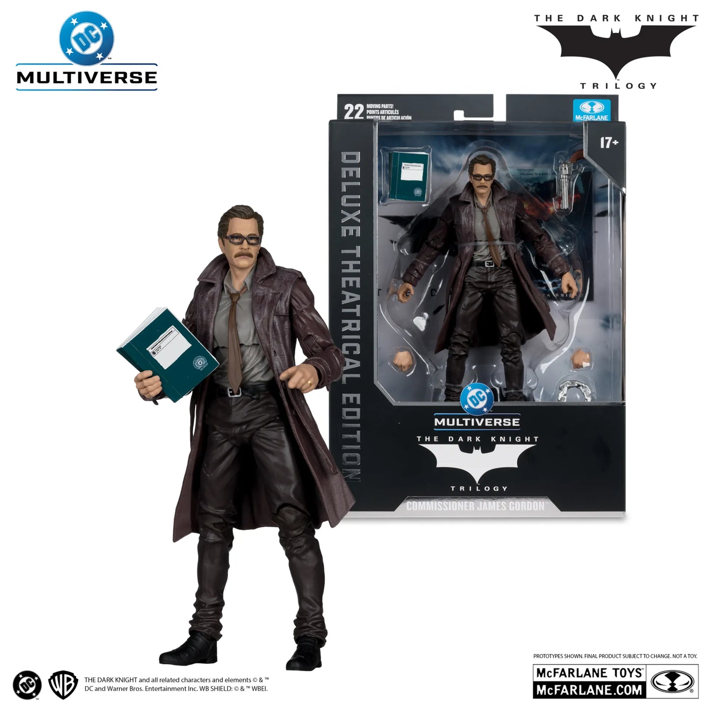 MCFARLANE TOYS 25 - DC THEATRICAL DLX 7INCH WV5 COMMISSIONER GORDON DARK KNIGHT ACTION FIGURE 17 cm