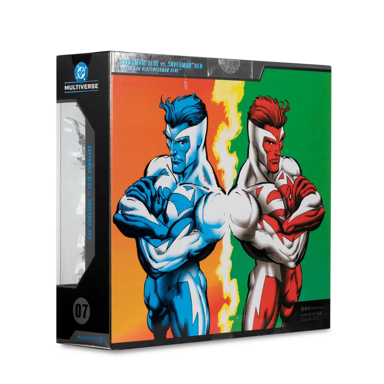 MCFARLANE TOYS 25 SUPERMAN - DC MCFARLANE COLLECTOR ED RED SUPERMAN BLUE 2PK ACTION FIGURE 18 cm