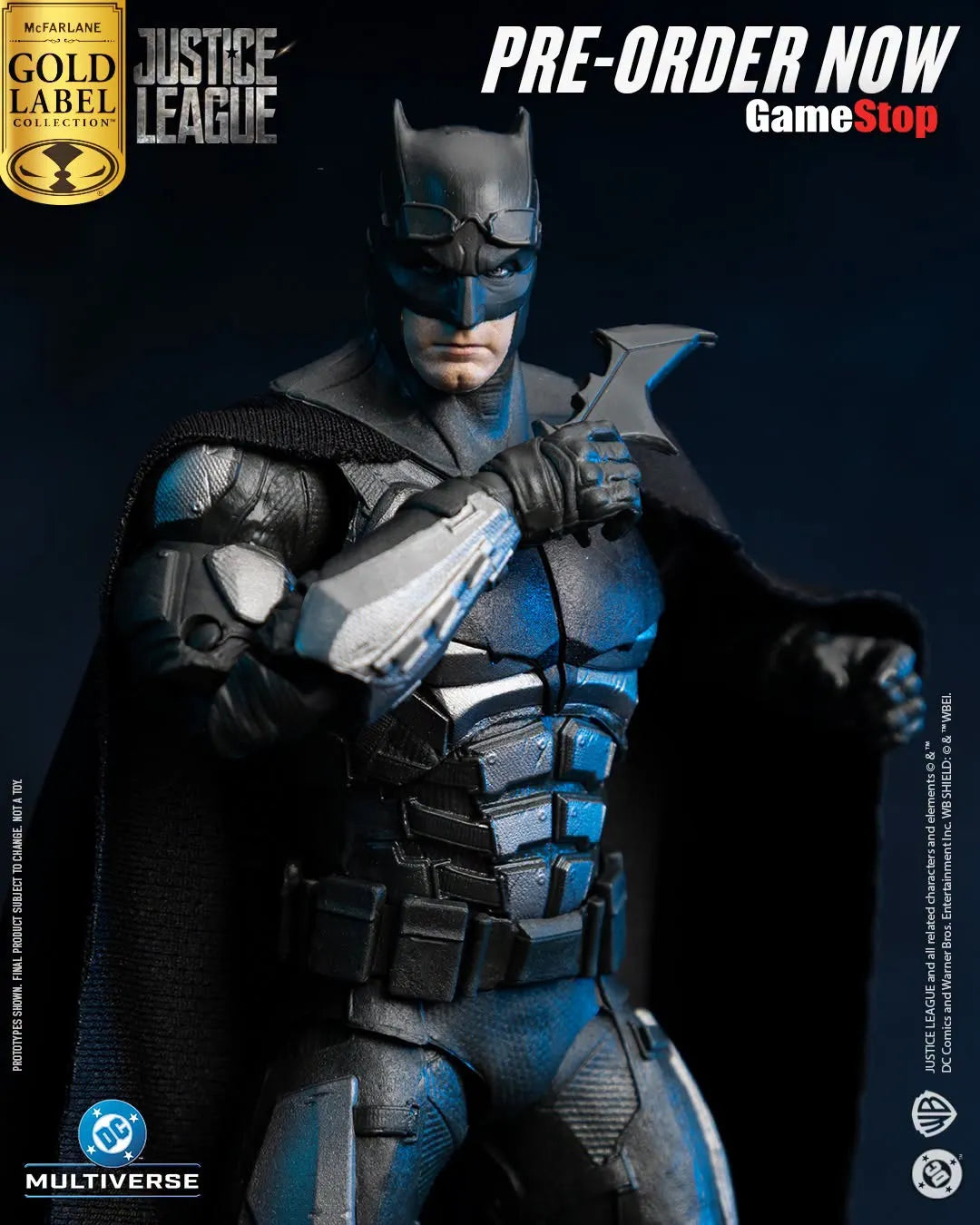 MCFARLANE TOYS 25 BATMAN - DC THEATRICAL 7INCH JUSTICE LEAGUE ACTION FIGURE 18 cm