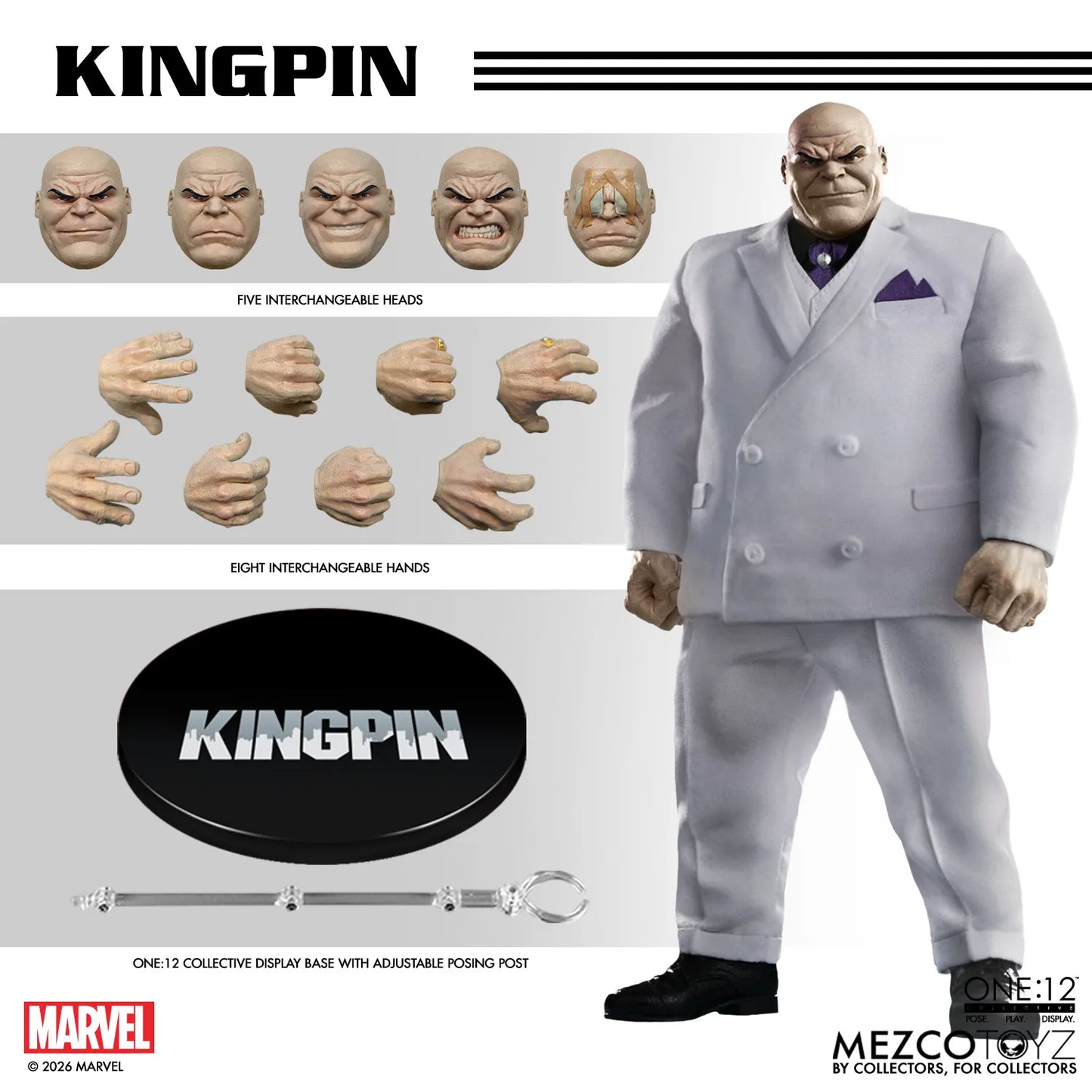 MEZCO TOYS KINGPIN - MARVEL ONE:12 COLLECTIVE ACTION FIGURE 17 cm