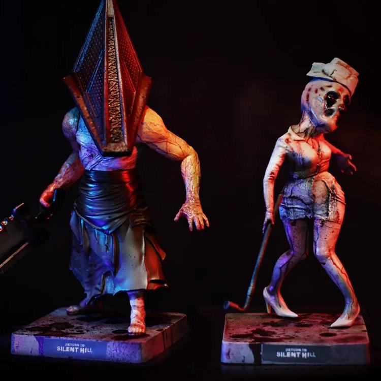 STAR ACE - BUBBLE RETURN SILENT HILL PYRAMID HEAD + BUBBLE HEAD NURSE TWIN PACK DEFOSTYLE FIGURA 16 cm