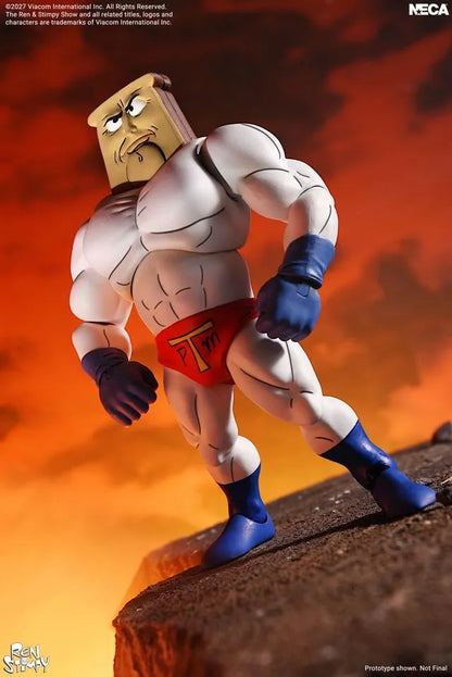 NECA REN & STIMPY SHOW ULTIMATE POWDERED TOAST MAN 7INCH ACTION FIGURE 17 cm
