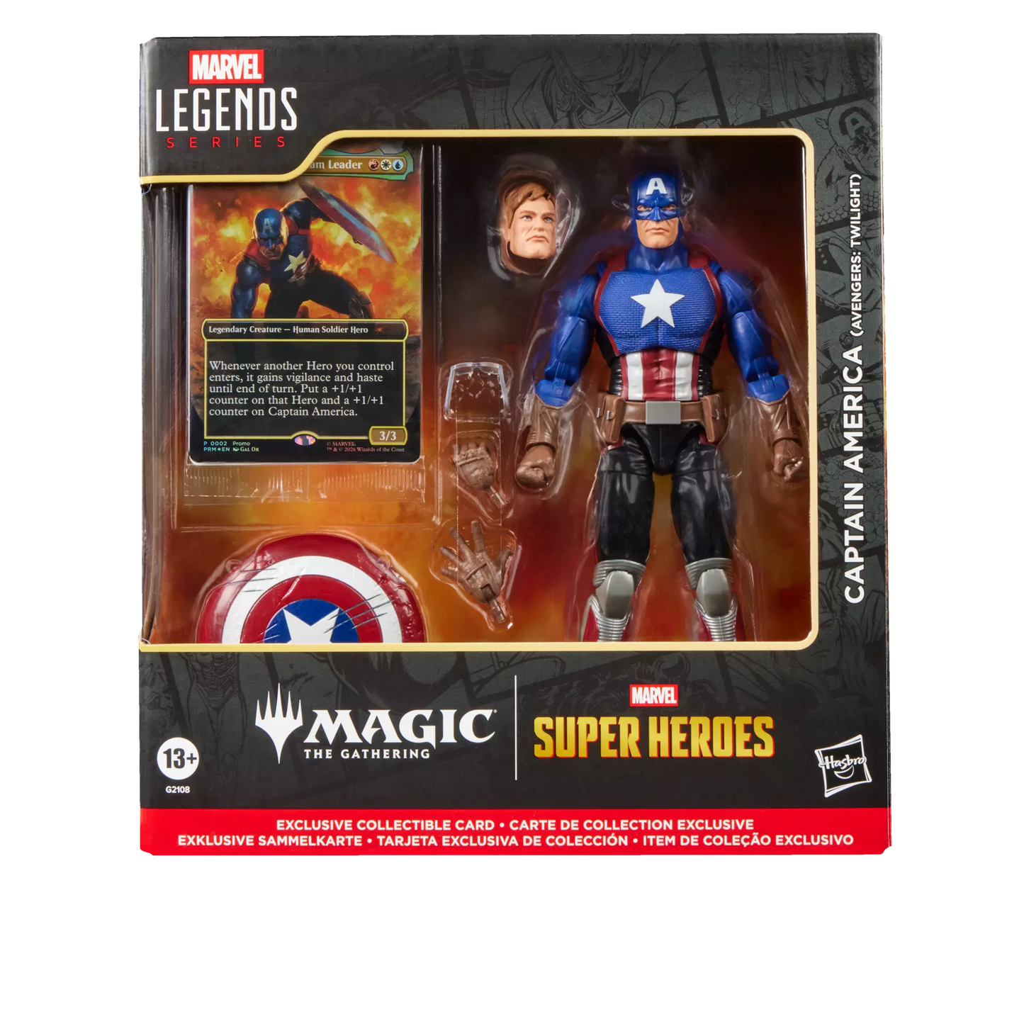 HASBRO CAPTAIN AMERICA - MARVEL LEGENDS MAGIC GATHERING AVENGERS TWILIGHT ACTION FIGURE