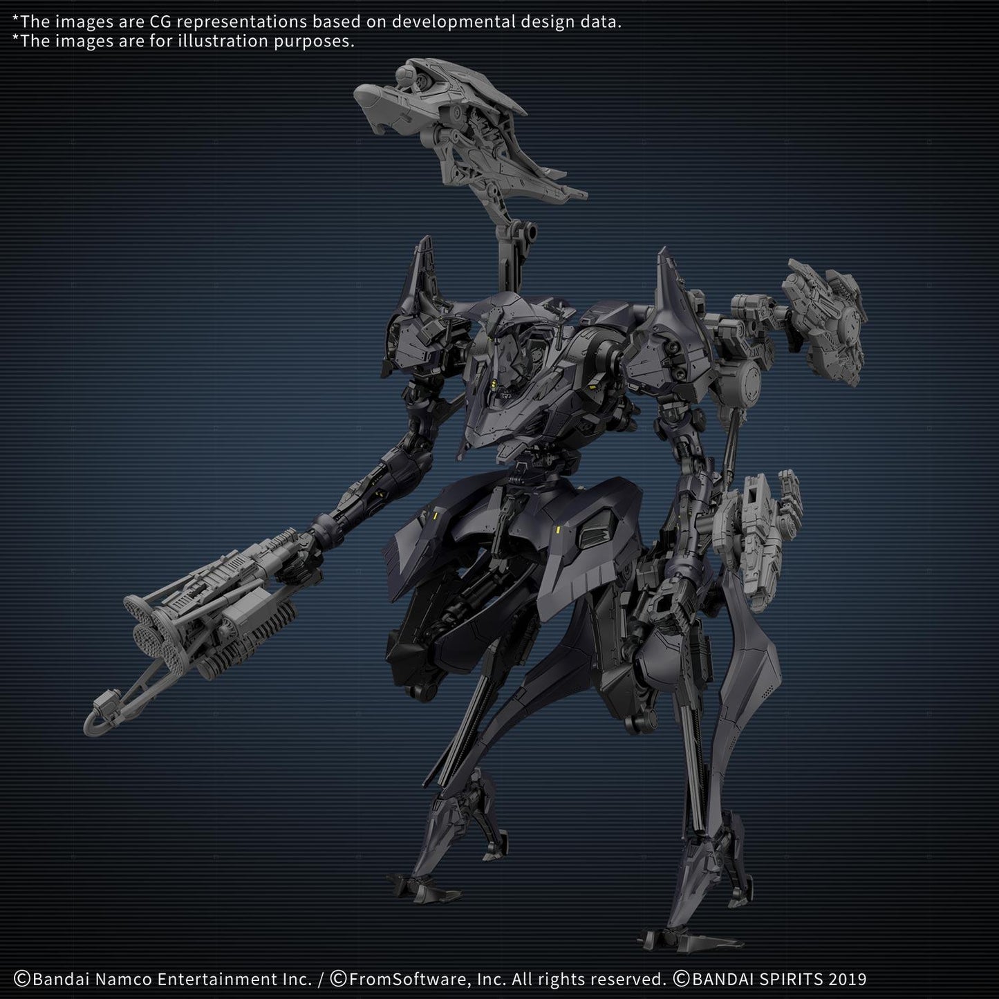 BANDAI - 30 MINUTES MISSIONS 30MM ARMORED CORE VI FIRES RUBICON SCHNEIDER NACHTREIHER/40E DUAL NATURE MODEL KIT 14 cm