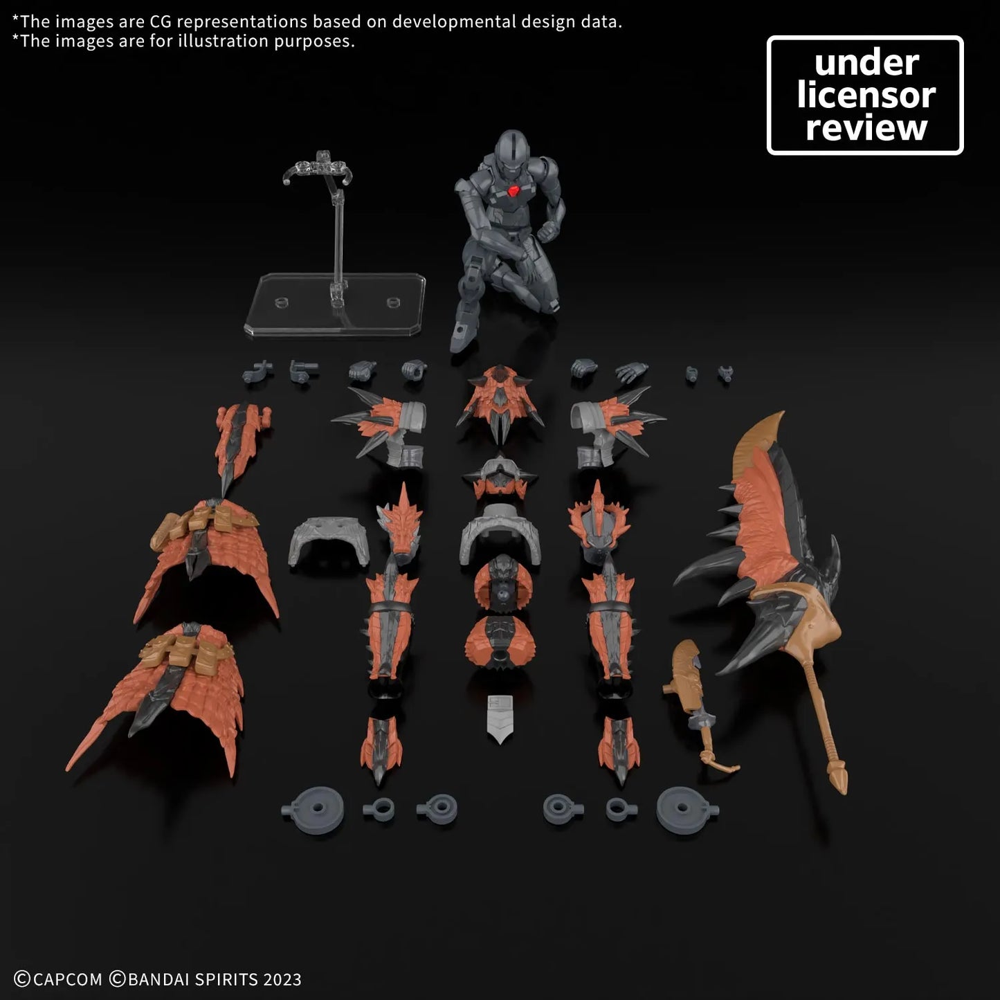 BANDAI - MONSTER HUNTER 30MF MONSTER HUNTER WILDS RATHALOS EQUIPMENT RATHALOS SERIES MODEL KIT 13 cm