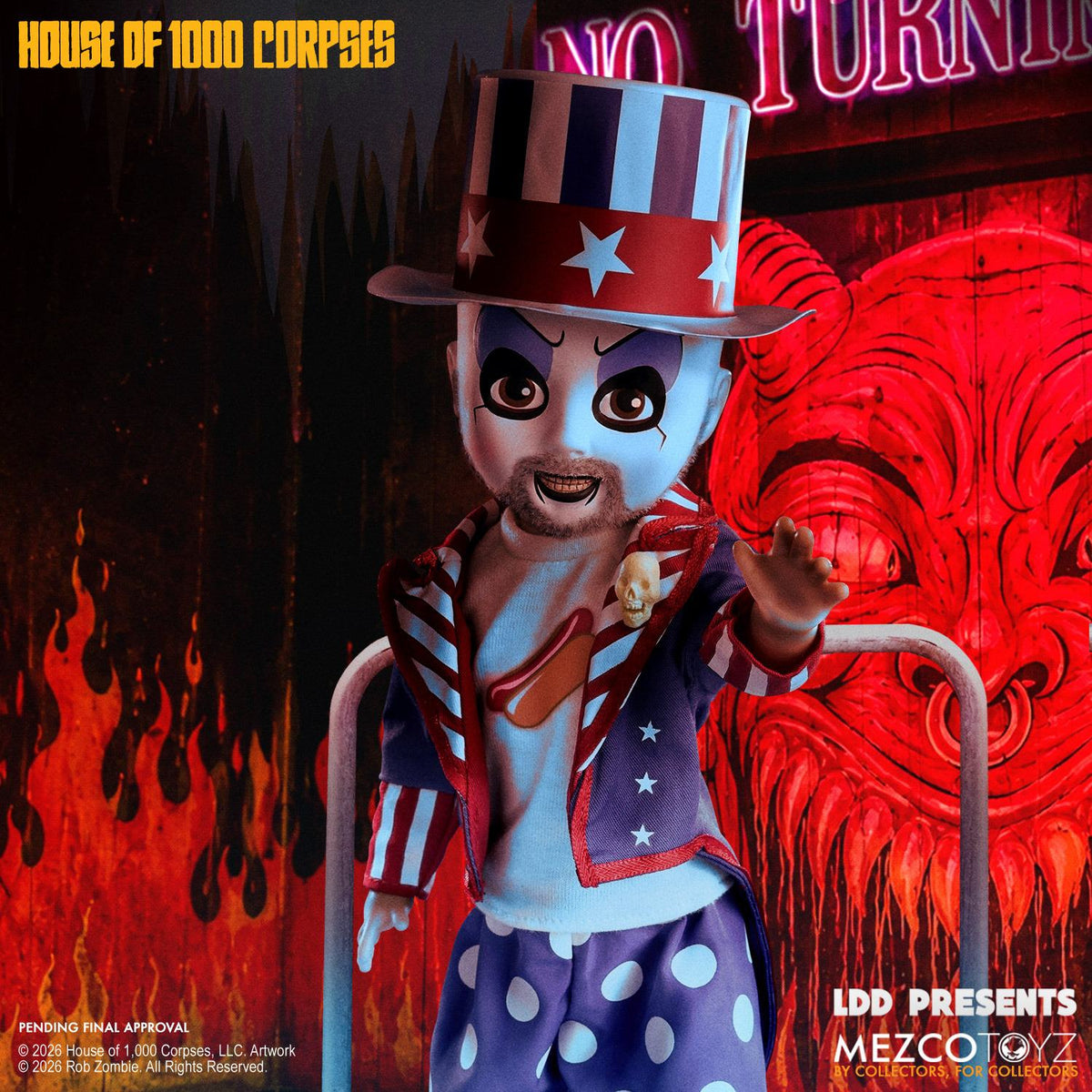 MEZCO TOYS LDD PRESENTS CAPTAIN SPAULDING ACTION FIGURE 25 cm