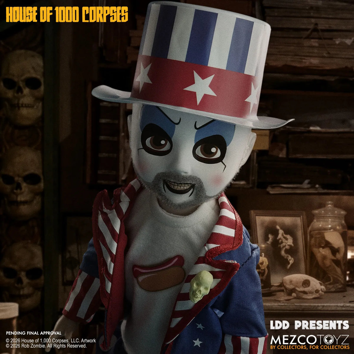 MEZCO TOYS LDD PRESENTS CAPTAIN SPAULDING ACTION FIGURE 25 cm