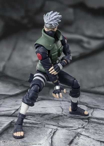 BANDAI KAKASHI - NARUTO S.H.FIGUARTS HATAKE FRAMED SHARINGAN REISSUE ACTION FIGURE 15 cm