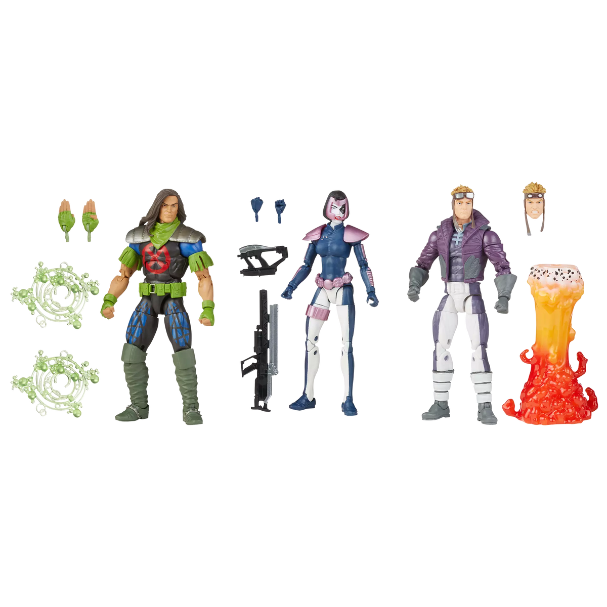 HASBRO - MARVEL LEGENDS X-FORCE DOMINO RICTOR CANNONBALL S ACTION FIGURE