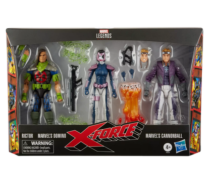 HASBRO - MARVEL LEGENDS X-FORCE DOMINO RICTOR CANNONBALL S ACTION FIGURE