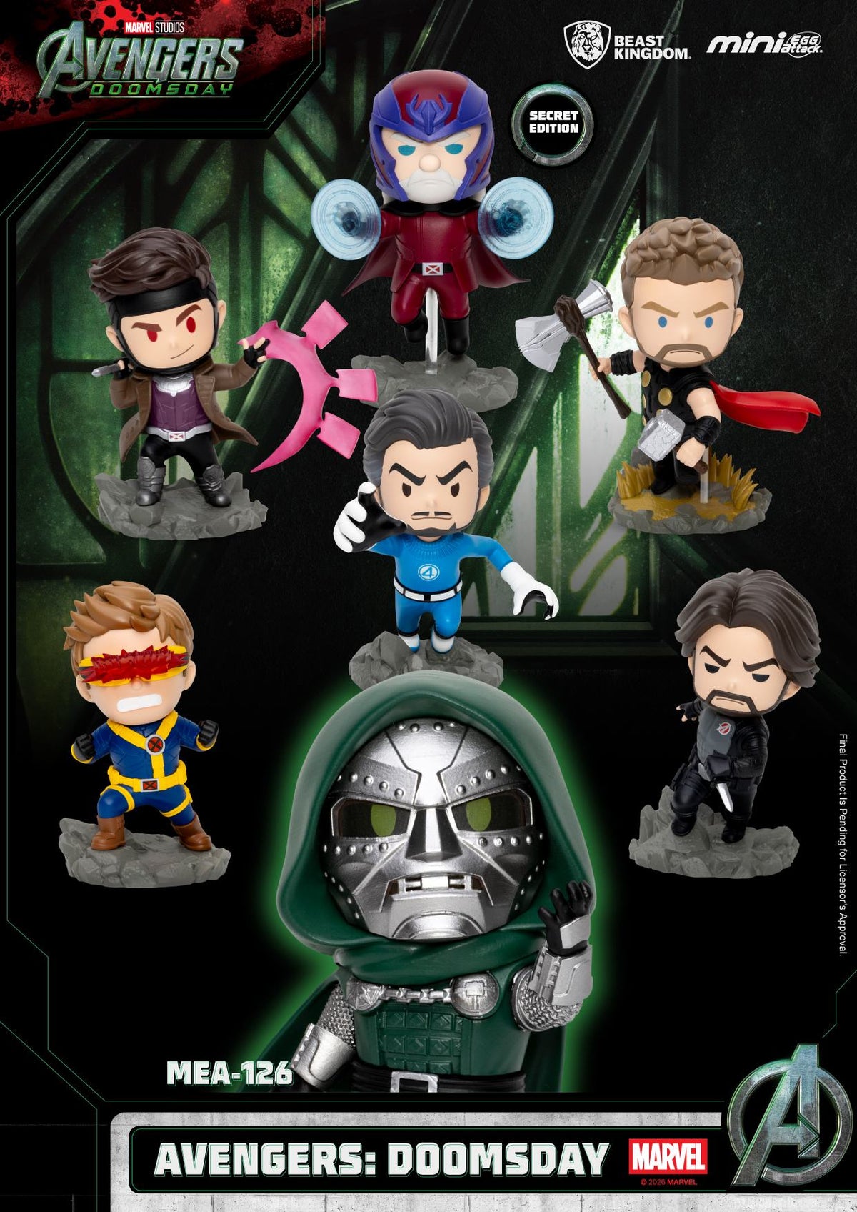 BEAST KINGDOM - MARVEL AVENGERS DOOMSDAY BLIND BOX SET (6) MINI FIGURA 9.6 cm
