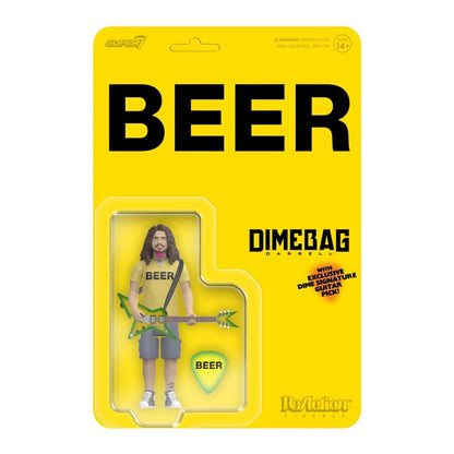 SUPER 7 DIMEBAG DARRELL BEER SHIRT RE ACTION FIGURE 10 cm