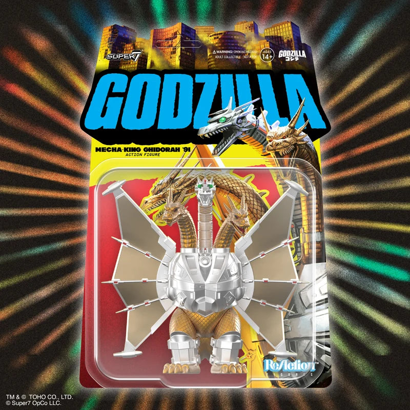SUPER 7 - GODZILLA TOHO REACTION W11 MECHA-KING GHIDORAH ACTION FIGURE 10 cm