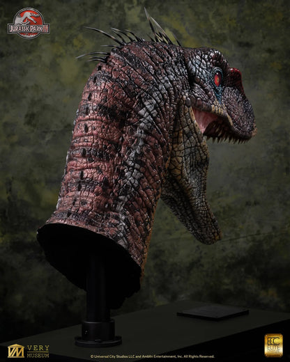 ELITE CREATURE COLLECTIBLES - JURASSIC PARK JURASSIC PARK 3 MALE ALPHA VELOCIRAPTOR BLOOD KNIGHT BUST BUSTO 83 cm