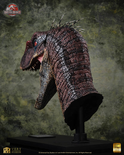 ELITE CREATURE COLLECTIBLES - JURASSIC PARK JURASSIC PARK 3 MALE ALPHA VELOCIRAPTOR BLOOD KNIGHT BUST BUSTO 83 cm