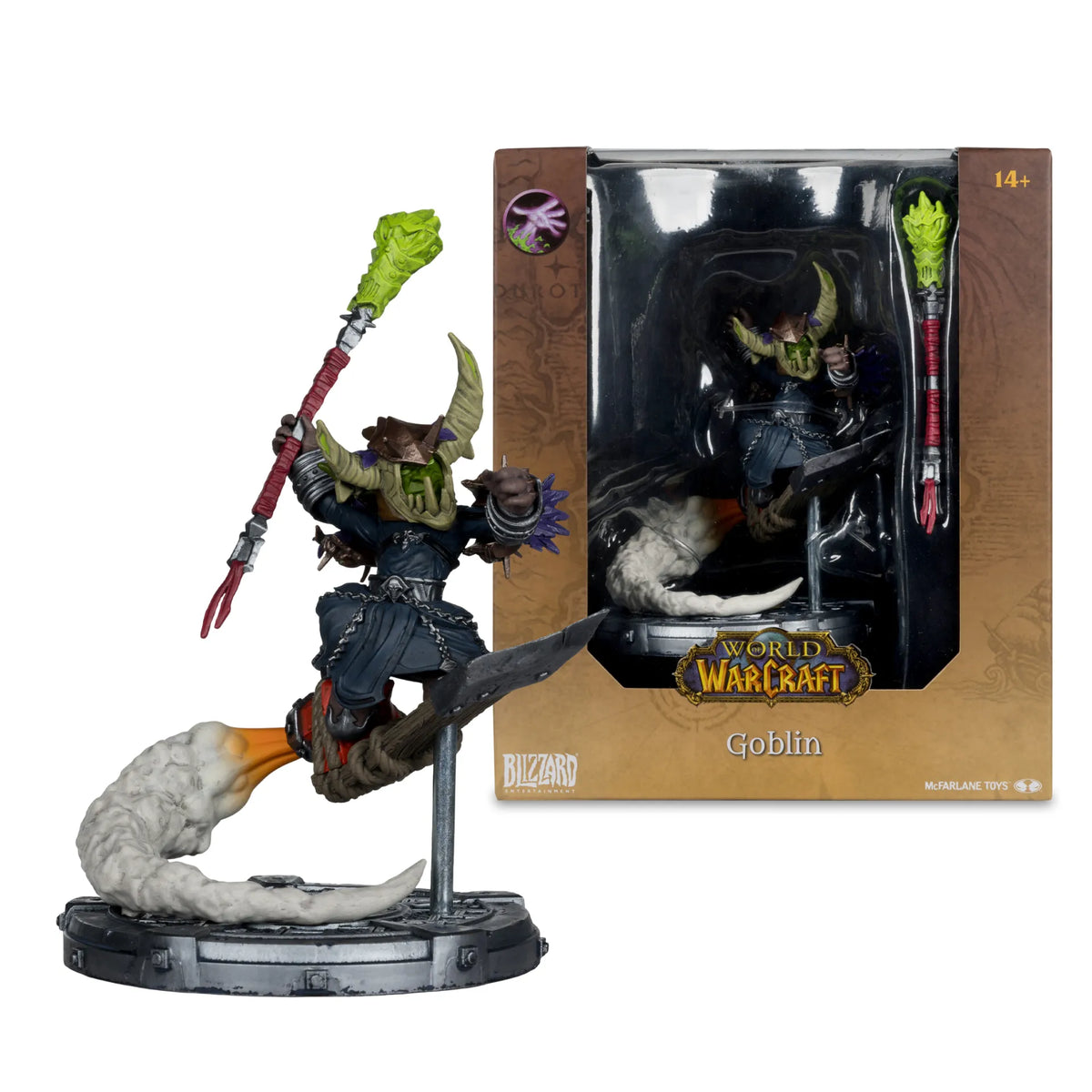 MCFARLANE TOYS 25 WORLD WARCRAFT 6INCH POSED WV1 GOBLIN FIGURA 15 cm