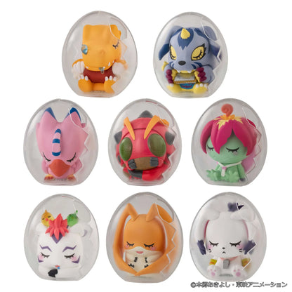 MEGAHOUSE - DIGIMON MEGA EGG DIGIMON ADVENTURE GOOD NIGHT DIGICOLLE MEGA EGG DISPLAY (8) MINI FIGURA 7.5 cm