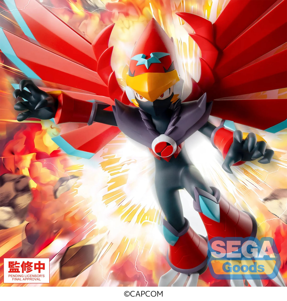 SEGA - MEGA MAN LUMINASTA MEGA MAN BATTLE NETWORK MEGA MAN FALZAR BEAST FIGURA 19 cm