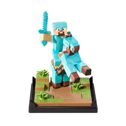 NOBLE COLLECTIONS - MINECRAFT MINECRAFT DIAMOND ARMOR STEVE HORSE DIORAMA