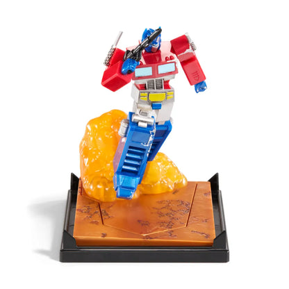 NOBLE COLLECTIONS OPTIMUS & PRIME - TRANSFORMERS DIORAMA 17 cm