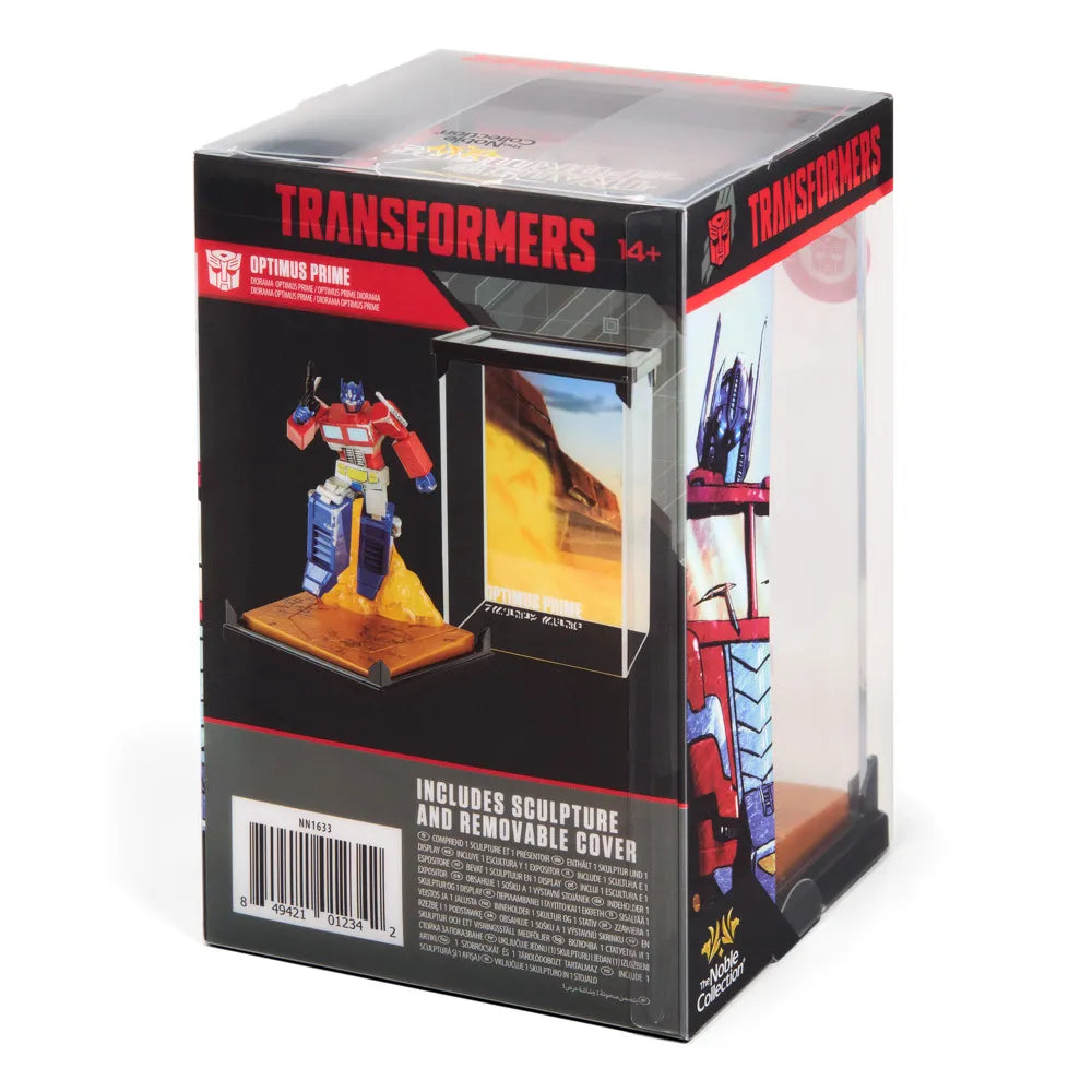NOBLE COLLECTIONS OPTIMUS & PRIME - TRANSFORMERS DIORAMA 17 cm