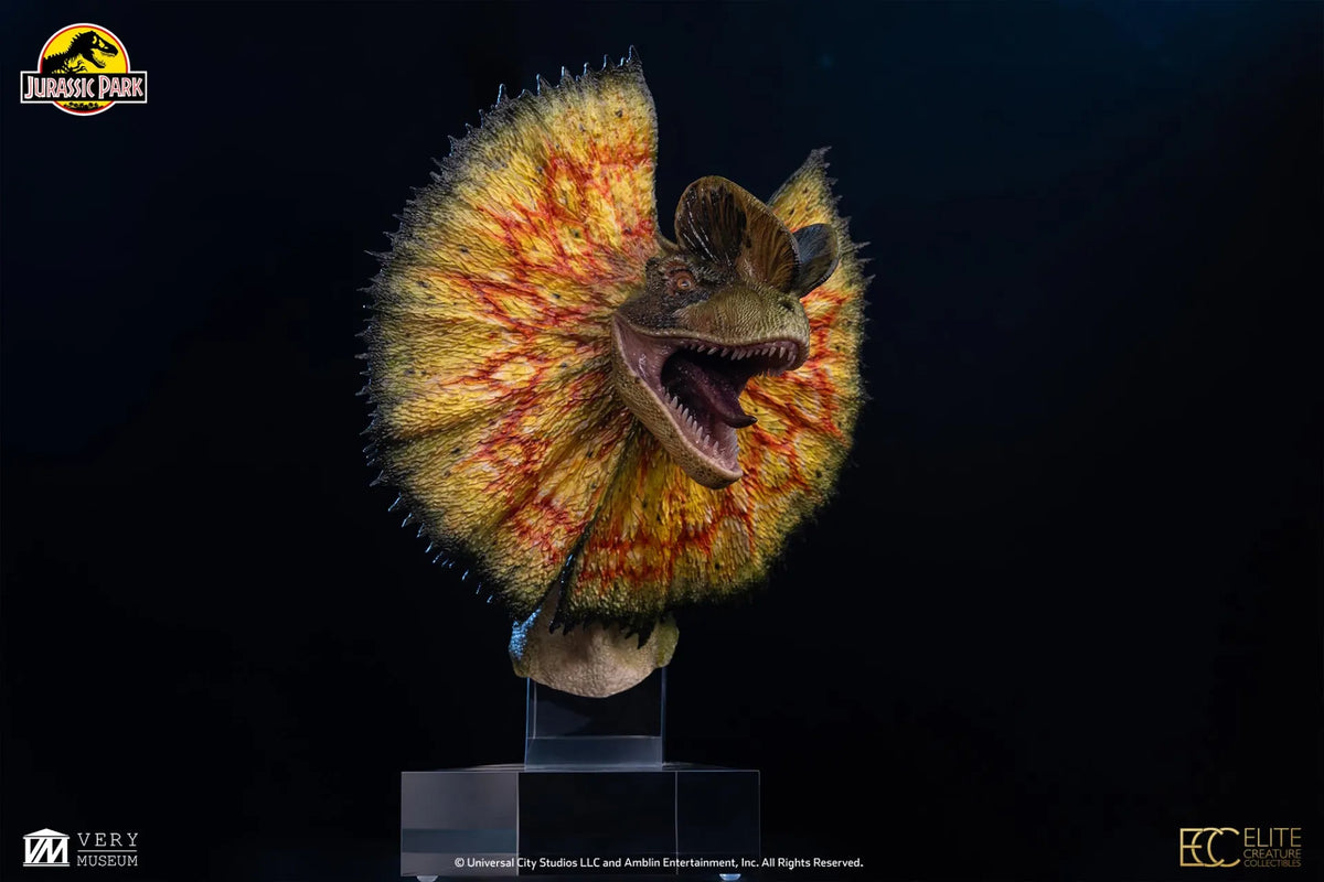 ELITE CREATURE COLLECTIBLES - JURASSIC PARK JURASSIC PARK DILOPHOSAURUS SCALE MAQUETTE 1/3 STATUA 62 cm