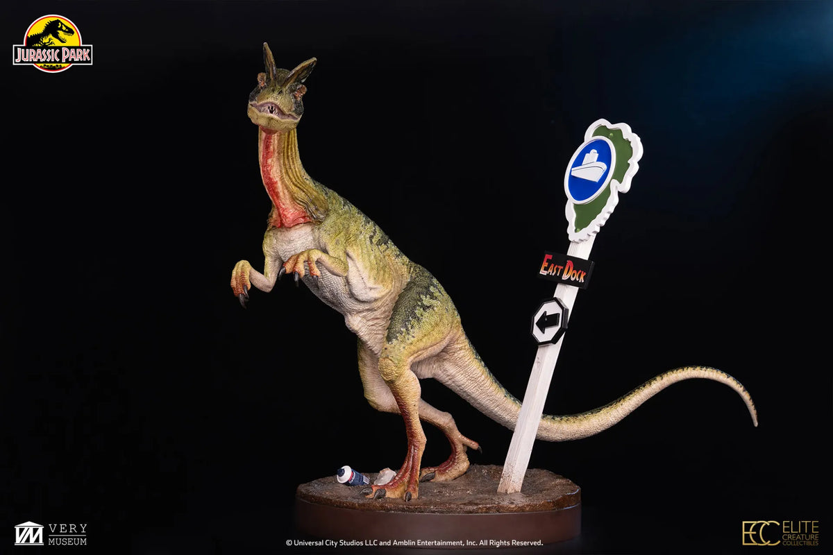 ELITE CREATURE COLLECTIBLES - JURASSIC PARK JURASSIC PARK DILOPHOSAURUS SCALE MAQUETTE 1/3 STATUA 62 cm