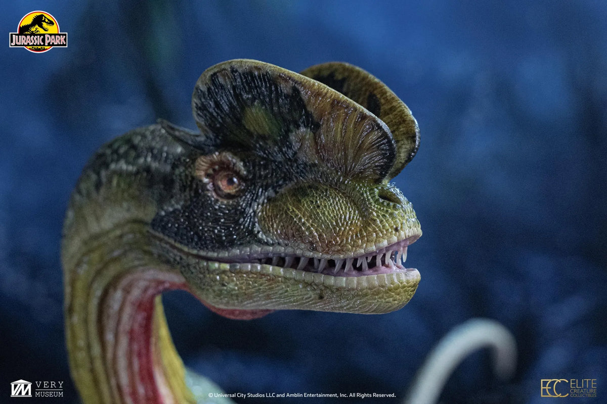 ELITE CREATURE COLLECTIBLES - JURASSIC PARK JURASSIC PARK DILOPHOSAURUS SCALE MAQUETTE 1/3 STATUA 62 cm