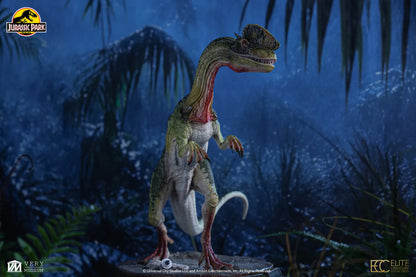 ELITE CREATURE COLLECTIBLES - JURASSIC PARK JURASSIC PARK DILOPHOSAURUS SCALE MAQUETTE 1/3 STATUA 62 cm