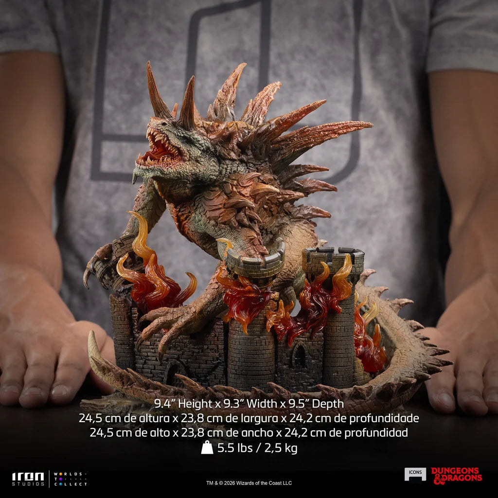 IRON STUDIOS DUNGEONS & DRAGONS ICONS TARRASQUE STATUA 24 cm