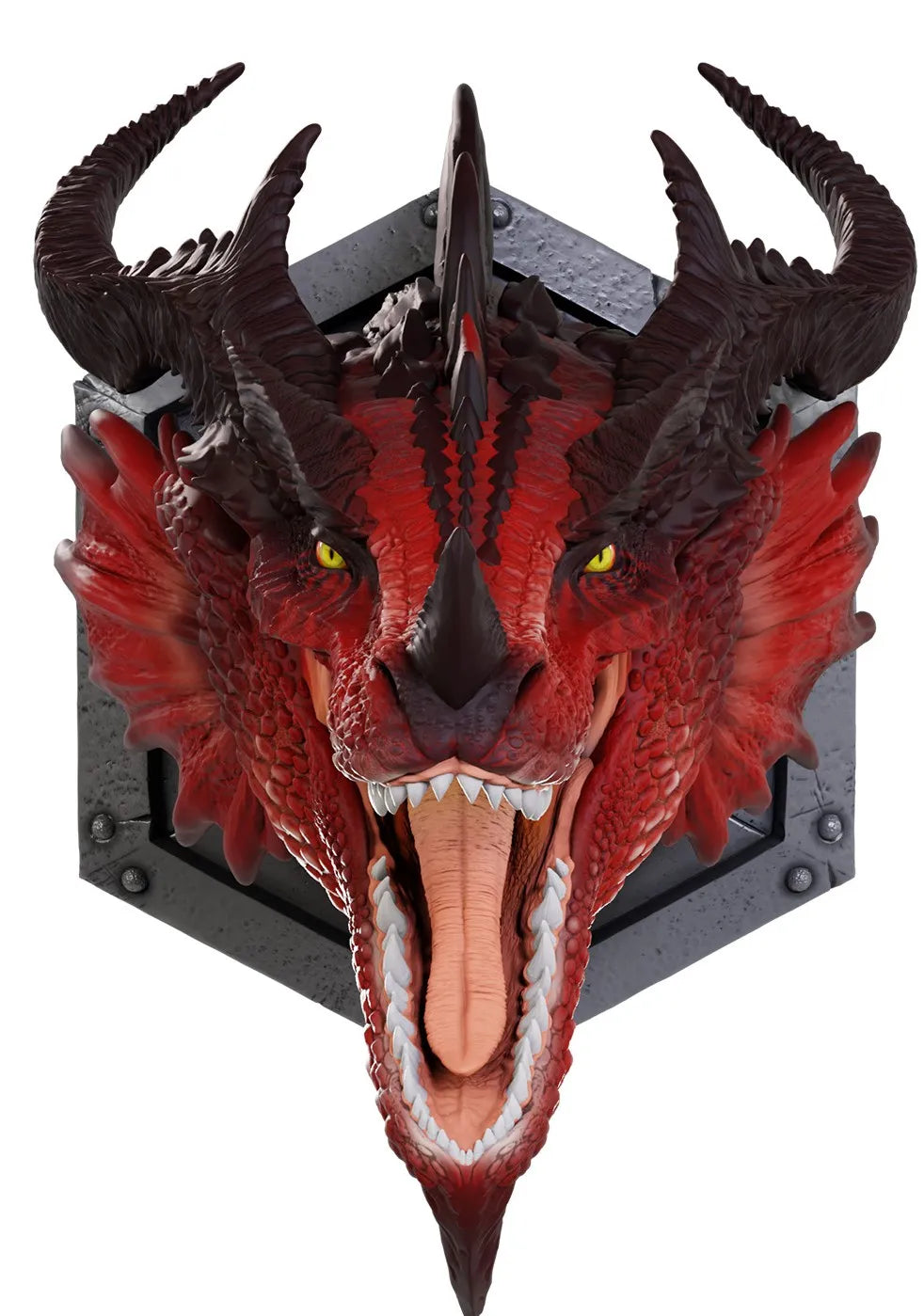 WIZKIDS DRAGON - SAINT SEIYA DUNGEONS & S S REALMS RED DRAGON 12 INCHES TROPHY PLAQUE REPLICA 18x15x16 Inches