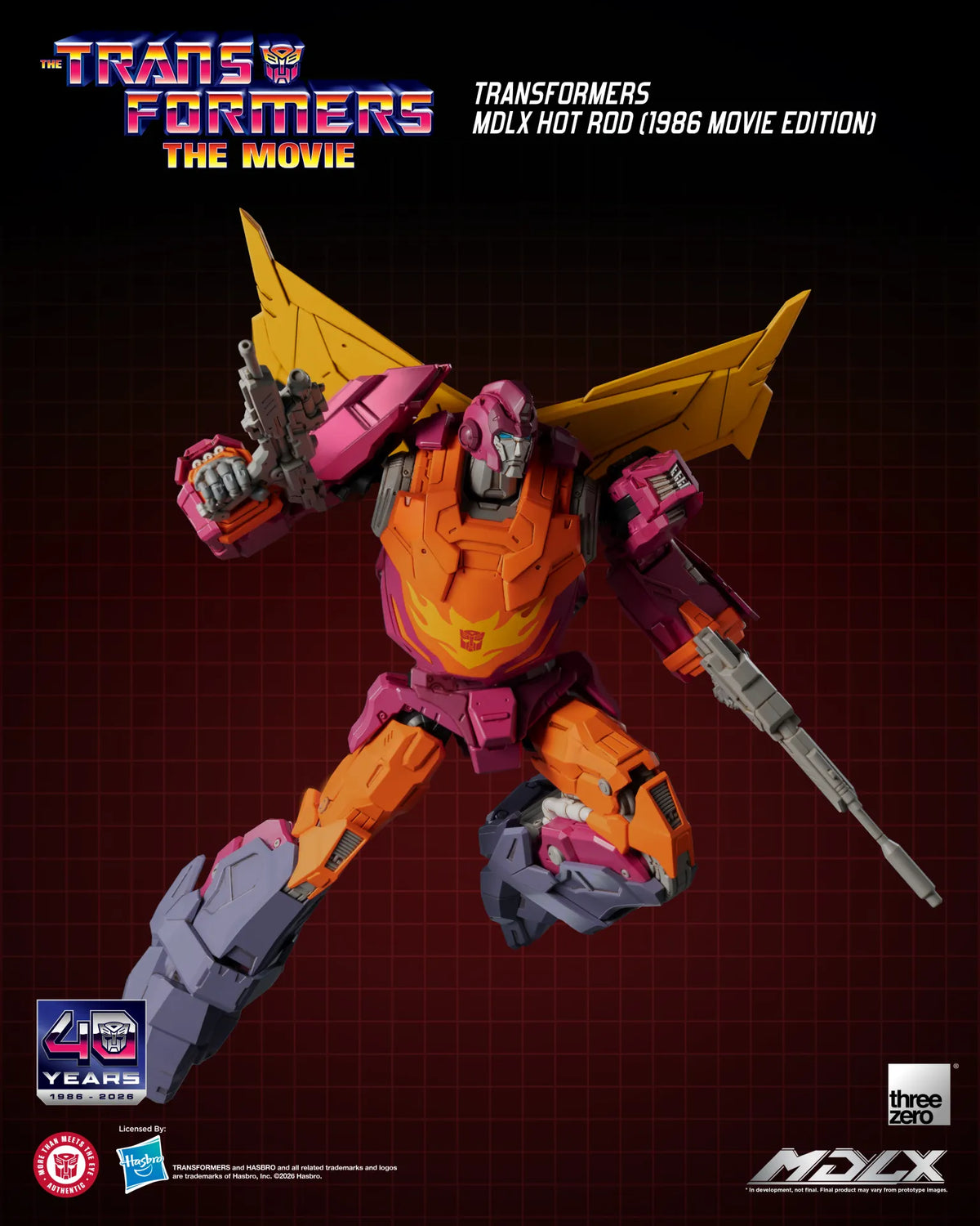 THREEA TOYS/THREEZERO - TRANSFORMERS HOT ROD 1986 MOVIE MDLX ACTION FIGURE 18 cm