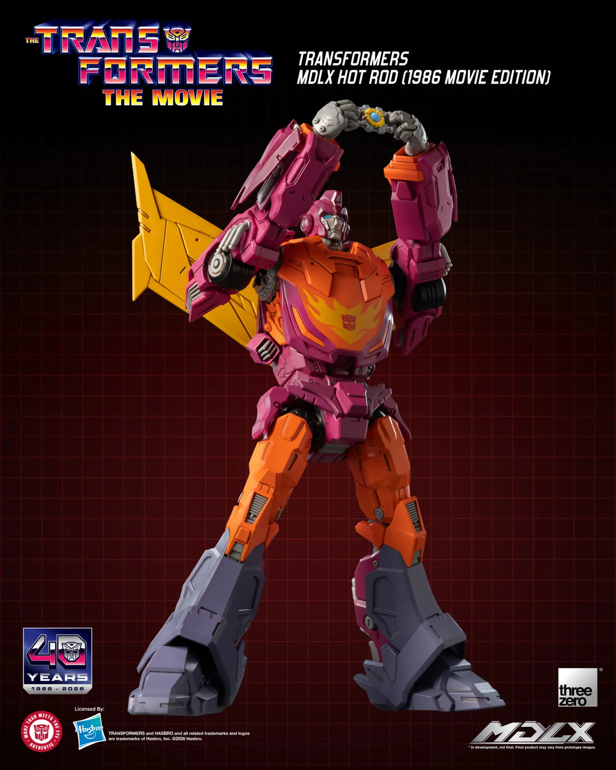 THREEA TOYS/THREEZERO - TRANSFORMERS HOT ROD 1986 MOVIE MDLX ACTION FIGURE 18 cm