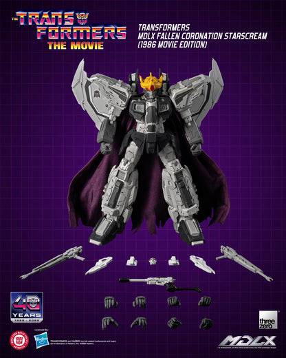 THREEA TOYS/THREEZERO STARSCREAM - TRANSFORMERS FALLEN CORONATION 1986 MOVIE MDLX ACTION FIGURE 20 cm