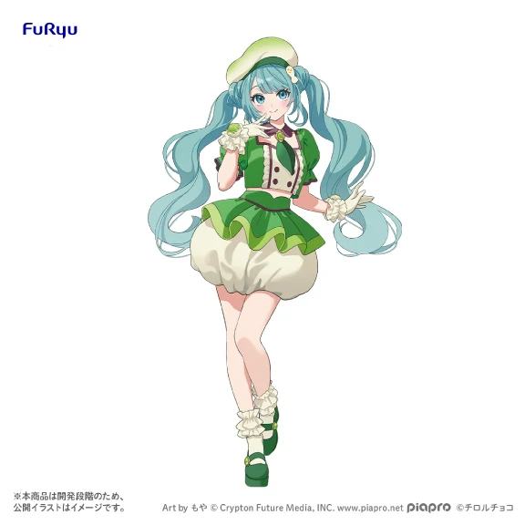 FURYU - HATSUNE MIKU HATSUNE MIKU X TIROL CHOCO COLLLABORATION MATCHA MOCHI FIGURA 18 cm
