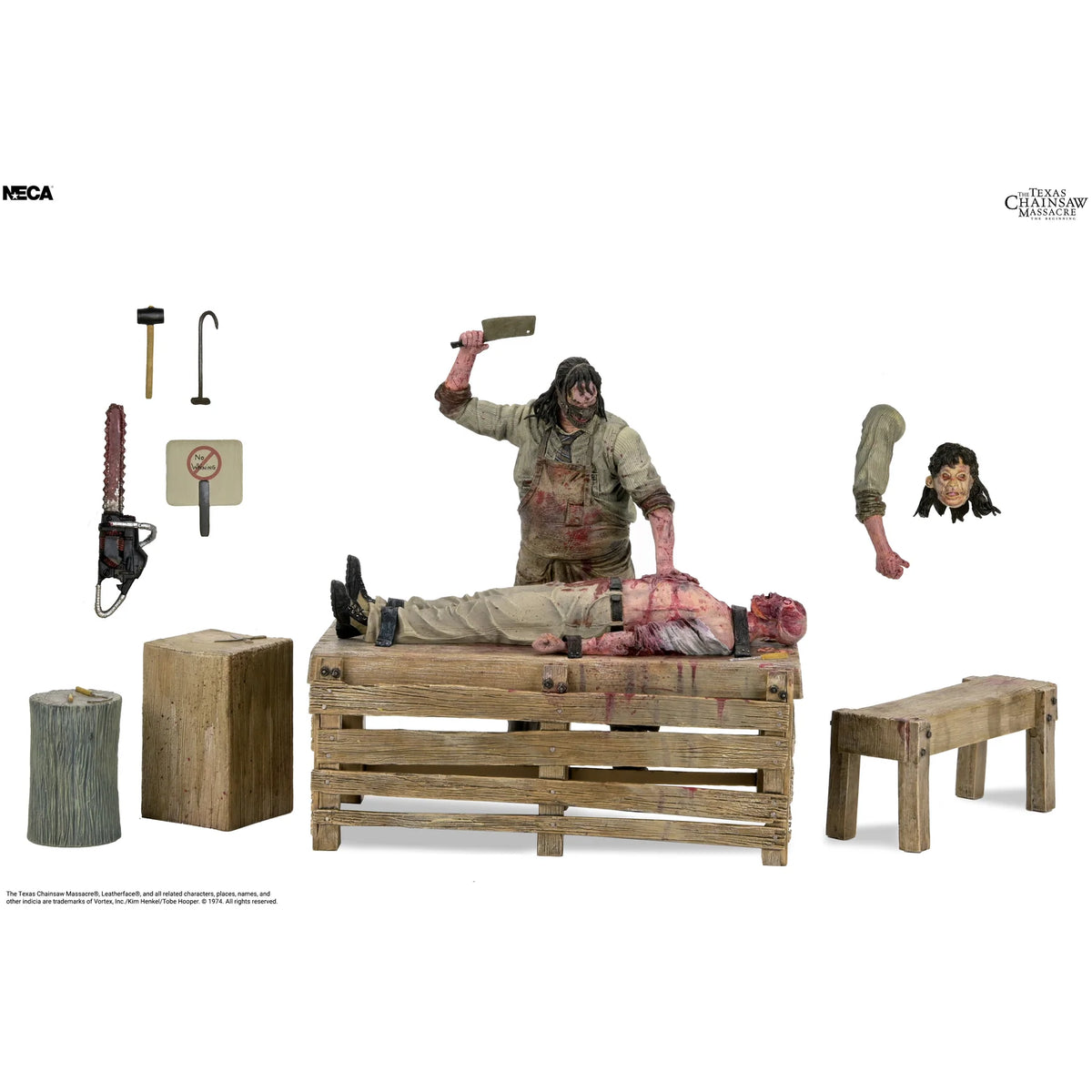 THE TEXAS CHAINSAW MASSACRE THE BEGINNING SLAUGHTERHOUSE ACTION FIGURE BOX SET