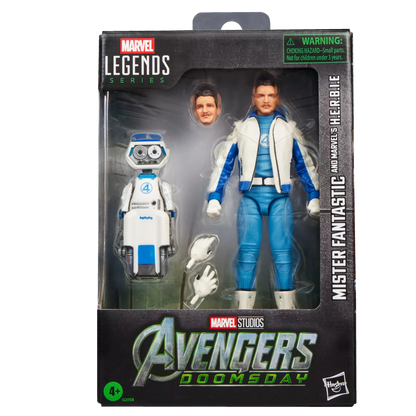 MARVEL LEGENDS AVENGERS DOOMSDAY MR FANTASTIC AND HERBIE ACTION FIGURES