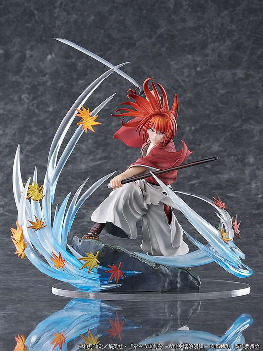 RUROUNI KENSHIN: MEIJI KENKAKU ROMANTAN KYOTO DOURAN PVC STATUA 1/7 KENSHIN HIMURA SOURYUSEN VER. 27 CM PROOF