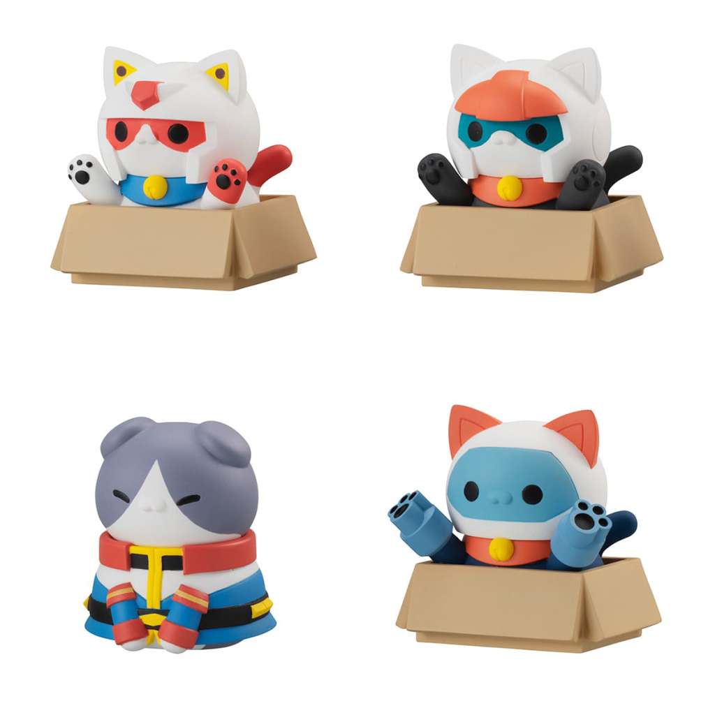 NARUTO SHIPPUDEN MEGA CAT PROJECT TRADING FIGURES NYANDAM WE ARE THE EARTH FEDERATION FORCE SPECIAL SET 3 CM MEGAHOUSE