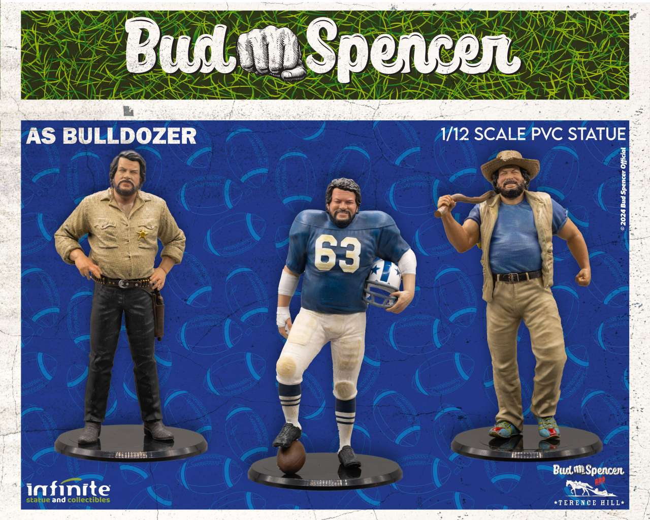 INFINITE STATUE BUD SPENCER AS BULLDOZER PVC 1/12 STATUA 16 cm