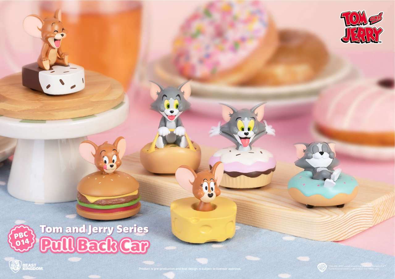 TOM & JERRY PULL BACK CARS BLIND BOX 6-PACK BEAST KINGDOM TOYS
